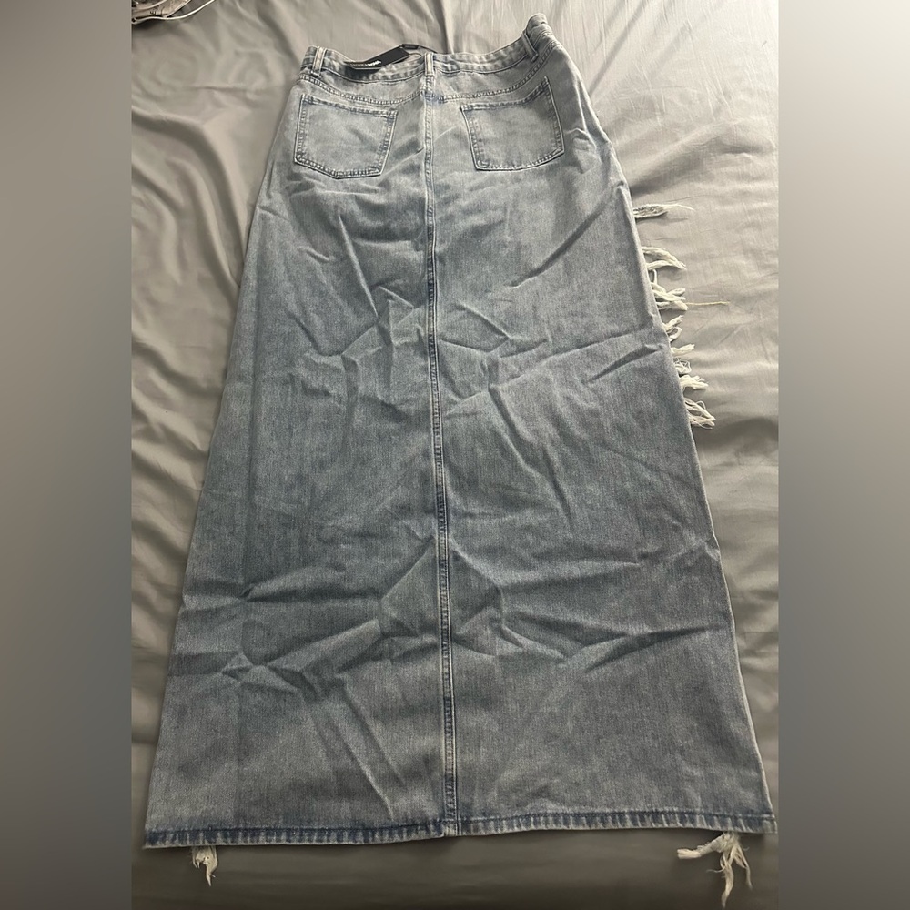 Hi Lo distressed skirt